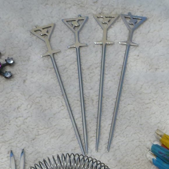 Vintage Bar Tool Set with Swizzle Sticks - Picture 5 of 7